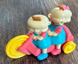 Vintage 1998 Rugrats Burger King Phil And Lil Tandem Triking Pink Trike Kids Toy